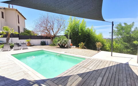 Les Oliviers: Acqua, Pianta, Costruzione, Giorno, Proprietà, Cielo, Piscina, Luce, Shade, Azzurro