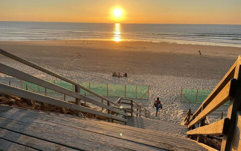 Mimizan 321: Cielo, Acqua, Ecoregione, Luce, Afterglow, Tramonto, Spiaggia, Legna, Alba, Luce Del Sole