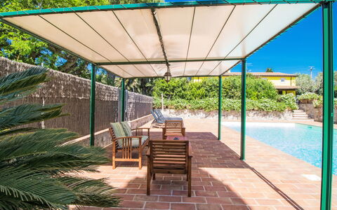 Villa Il Pellicano: Shade, Tenda, Metallo, Struttura Esterna, Baldacchino, Design, Mobili Da Esterno, Eco Hotel, Pergola, Piscina