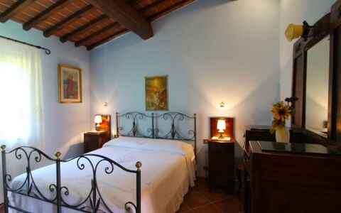 Villa le Balze: Camera Da Letto, Camera, Proprietà, Letto, Mobilia, Costruzione, Lenzuolo, Interior Design, Telaio Del Letto, Soffitto