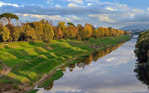 La Torretta: Paesaggio Naturale, Riflessione, Natura, Cielo, Acqua, Fiume, Nube, Banca, Albero, Waterway