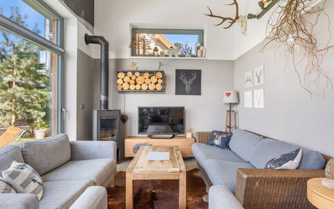 Řeporyje: Mobilia, Interior Design, Legna, Soffitto, Divano, Soggiorno, Pavimentazione, Casa, Illuminazione, Camera