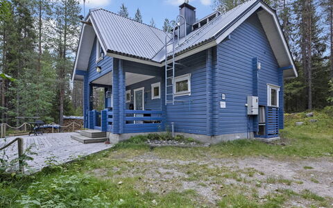 Kivelä: Legna, Raccordo, Villetta, Casa, Casa, Plank, Edifici Giardino, Log Cabin, Latifoglie, Portico