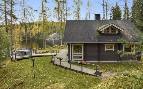 Mykkylä: Villetta, Casa, Casa, Edifici Giardino, Raccordo, Log Cabin, Agriturismo, Estate, Capannone, Cortile