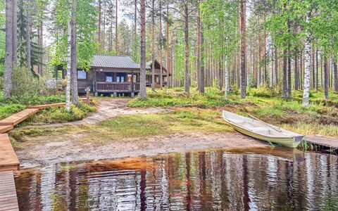 Pilkkaniemi: Villetta, Casa, Casa, Edifici Giardino, Raccordo, Log Cabin, Agriturismo, Estate, Capannone, Cortile