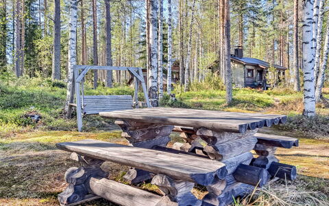 Pilkkaniemi: Villetta, Casa, Casa, Edifici Giardino, Raccordo, Log Cabin, Agriturismo, Estate, Capannone, Cortile