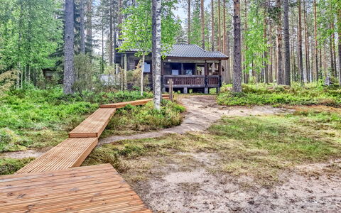 Pilkkaniemi: Villetta, Casa, Casa, Edifici Giardino, Raccordo, Log Cabin, Agriturismo, Estate, Capannone, Cortile