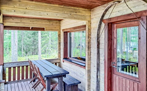 Pilkkaniemi: Villetta, Casa, Casa, Edifici Giardino, Raccordo, Log Cabin, Agriturismo, Estate, Capannone, Cortile