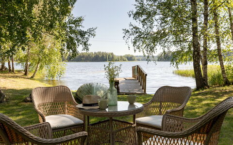 Joutsenlahti: Villetta, Casa, Casa, Edifici Giardino, Raccordo, Log Cabin, Agriturismo, Estate, Capannone, Cortile