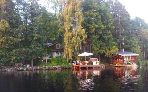 Elsanranta: Legna, Villetta, Log Cabin, Foresta, Capannone, Edifici Giardino, Larice, Woodland, Color Legno