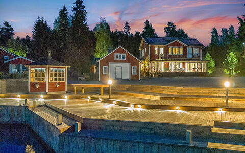 Villa Eriksberg: Waterway, Banca, Alveo, Lago, Villetta, Foresta, Canale, Serbatoio, Log Cabin