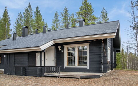 Lomaylläs H113 Pistopolku 5A: Waterway, Banca, Alveo, Lago, Villetta, Foresta, Canale, Serbatoio, Log Cabin