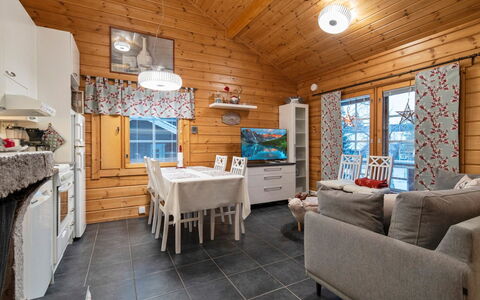 Lomaylläs Maja, Palovaarankaarre 6 a: Waterway, Banca, Alveo, Lago, Villetta, Foresta, Canale, Serbatoio, Log Cabin