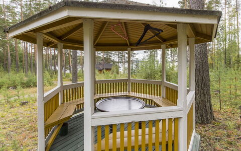 Villa Kukkapää: Legna, Villetta, Log Cabin, Foresta, Capannone, Edifici Giardino, Larice, Woodland, Color Legno