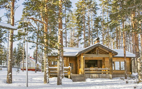 Villa Kukkapää: Legna, Villetta, Log Cabin, Foresta, Capannone, Edifici Giardino, Larice, Woodland, Color Legno