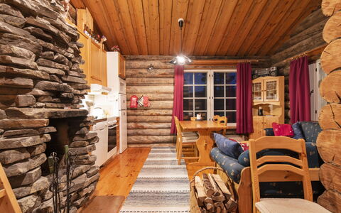 Lomaylläs D59 Palovaarankaarre 13 a: Legna, Villetta, Log Cabin, Foresta, Capannone, Edifici Giardino, Larice, Woodland, Color Legno