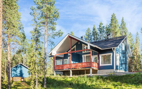 Ylläksen Sirppikuu 2: Villetta, Casa, Casa, Raccordo, Log Cabin, Agriturismo, Estate, Portico, Larice, Woodland