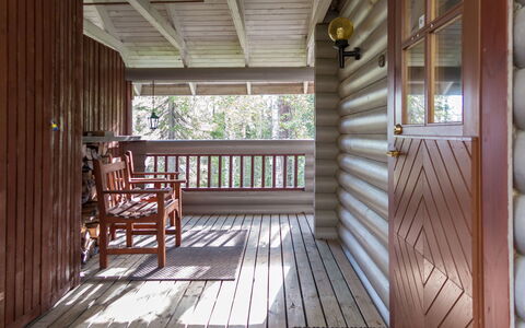 Ylläksen Tunturihonkamaja a 1: Villetta, Casa, Casa, Edifici Giardino, Raccordo, Log Cabin, Agriturismo, Estate, Capannone, Cortile