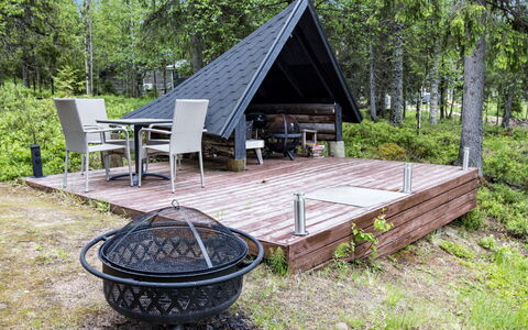 Imponlampi: Legna, Raccordo, Villetta, Casa, Casa, Plank, Edifici Giardino, Log Cabin, Latifoglie, Portico