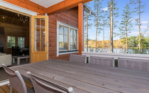 Telkkä: Legna, Villetta, Log Cabin, Foresta, Capannone, Edifici Giardino, Larice, Woodland, Color Legno
