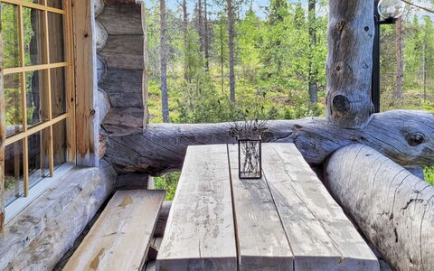 Kelovalta 7B: Legna, Raccordo, Villetta, Casa, Casa, Plank, Edifici Giardino, Log Cabin, Latifoglie, Portico