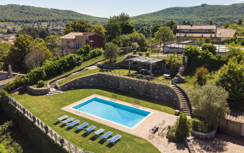 Rocca di Papa 102: Blu, Piscina, Paesaggio, Giardino, Estate, Landscaping, Eco Hotel, Hacienda, Agriturismo, Villa