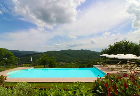 Borgo di Usciano: Nube, Acqua, Cielo, Pianta, Piscina, Costruzione, Blu, Azzurro, Albero, Paesaggio Naturale