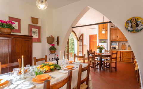 Casa La Rotta: Camera, Sala Da Pranzo, Proprietà, Costruzione, Interior Design, Tavolo, Immobiliare, Mobilia, Casa, Ristorante