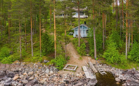 Kainaloranta: Albero, Legna, Villetta, Foresta, Banca, Woodland, Log Cabin, Larice, Riva