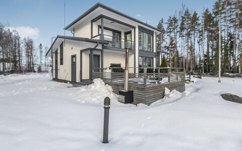 Villa Kaivopuisto: Inverno, Neve, Casa, Congelamento, Villetta, Raccordo, Larice, Portico