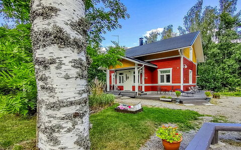 Villa Ahomoisio: Legna, Villetta, Log Cabin, Foresta, Capannone, Edifici Giardino, Larice, Woodland, Color Legno