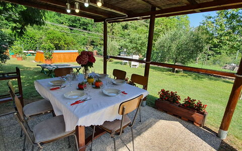 Casa Irene: Tavolo, Mobilia, Pianta, Tavola, Fiore, Costruzione, Sedia, Vaso Di Fiori, Albero, Interior Design