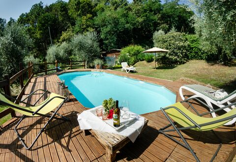 Podere L'istrice: Piscina, Proprietà, Tempo Libero, Backyard, Immobiliare, Casa, Vacanza, Ricorrere, Casa, Lettino
