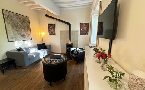 Alle Mura: Mobilia, Interior Design, Pavimentazione, Divano, Parete, Pavimento, Soggiorno, Legna, Camera, Illuminazione
