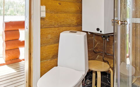 Haapaniemi, Cjoe020: Legna, Villetta, Log Cabin, Foresta, Capannone, Edifici Giardino, Larice, Woodland, Color Legno