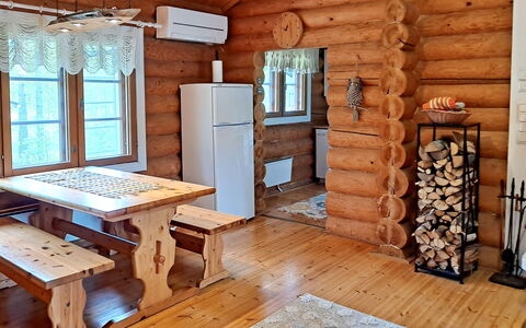 Haapaniemi, Cjoe020: Legna, Villetta, Log Cabin, Foresta, Capannone, Edifici Giardino, Larice, Woodland, Color Legno