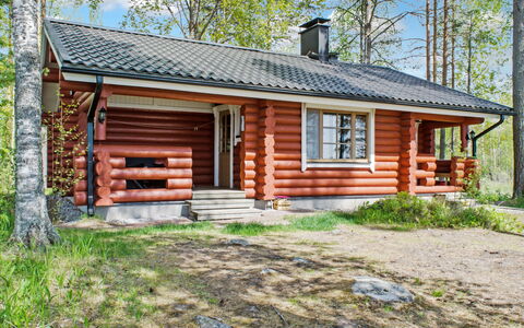 Haapaniemi, Cjoe020: Legna, Villetta, Log Cabin, Foresta, Capannone, Edifici Giardino, Larice, Woodland, Color Legno