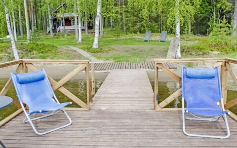 Honkaniemi: Legna, Villetta, Log Cabin, Foresta, Capannone, Edifici Giardino, Larice, Woodland, Color Legno