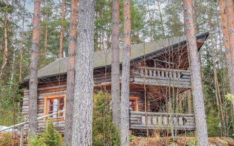 Mäntyniemi: Legna, Villetta, Log Cabin, Foresta, Capannone, Edifici Giardino, Larice, Woodland, Color Legno