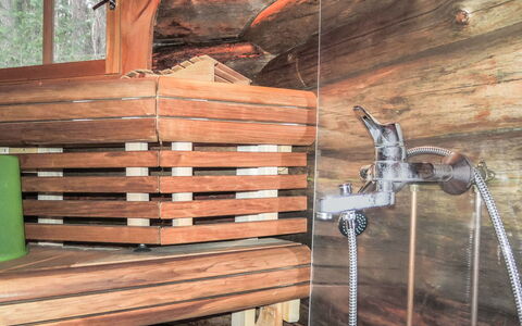 Mäntyniemi: Legna, Villetta, Log Cabin, Foresta, Capannone, Edifici Giardino, Larice, Woodland, Color Legno