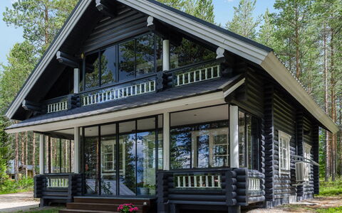 Hatun Huilaus: Legna, Portico, Villetta, Casa, Casa, Tetto, Raccordo, Log Cabin, Shade, Design
