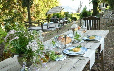 Emilia: Proprietà, Tavolo, Pasto, Giardino, Backyard, Terrazza, Cortile, Brunch, Tavolo Esterno, Ristorante