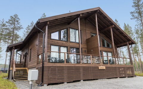 Äkäsmartti a: Legna, Villetta, Log Cabin, Foresta, Capannone, Edifici Giardino, Larice, Woodland, Color Legno