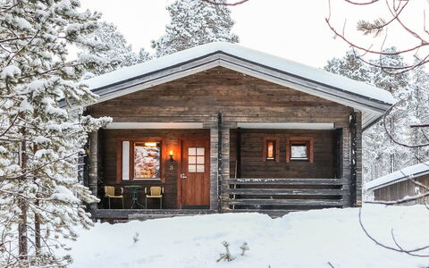 Lemmenliekki 3: Legna, Villetta, Log Cabin, Foresta, Capannone, Edifici Giardino, Larice, Woodland, Color Legno