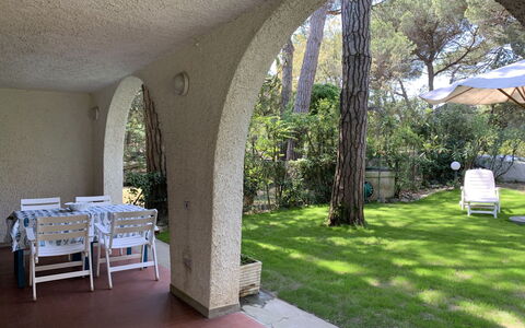 Casa delle Palme: Pianta, Costruzione, Tavolo, Shade, Albero, Architettura, Interior Design, Erba, Immobiliare, Sedia