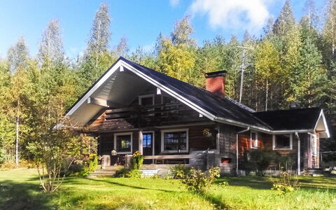 Saarijärvi: Legna, Villetta, Log Cabin, Foresta, Capannone, Edifici Giardino, Larice, Woodland, Color Legno