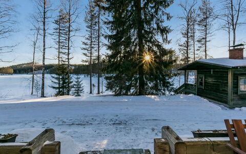 Saarijärvi: Legna, Villetta, Log Cabin, Foresta, Capannone, Edifici Giardino, Larice, Woodland, Color Legno