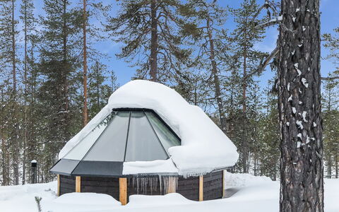 Arctic Light Hut: Neve, Inverno, Congelamento, Calotta Di Ghiaccio, Cupola, Capanna, Log Cabin, Illuminazione Diurna