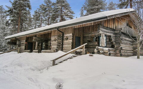 Vuokatinportti B 8: Legna, Neve, Inverno, Villetta, Congelamento, Log Cabin, Larice, Ramoscello, Pendenza