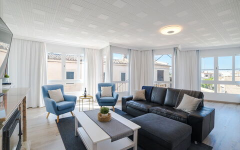 Can Josep: Soggiorno, Camera, Proprietà, Interior Design, Mobilia, Costruzione, Soffitto, Casa, Casa, Immobiliare